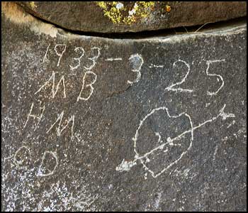 Rock art dated 1933